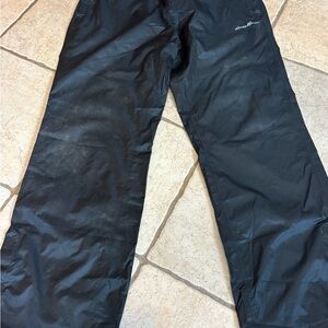 Eddie Bauer Weather Edge Black Men's Medium Waterproof Nylon Hiking Pants